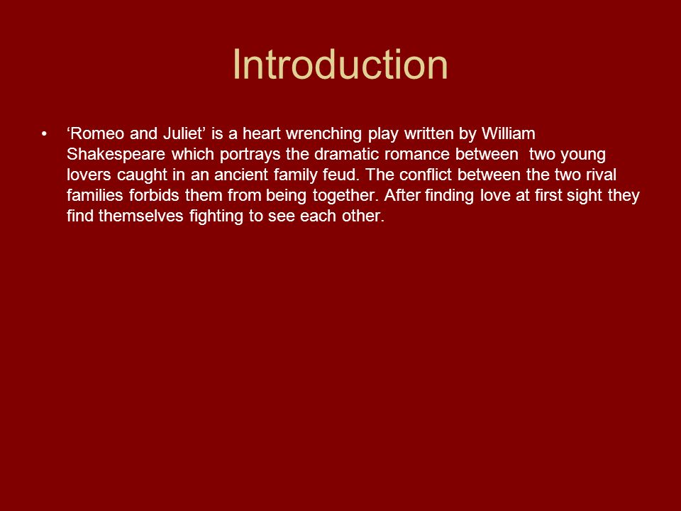 romeo and juliet introduction paragraph romeo and juliet introduction paragraph