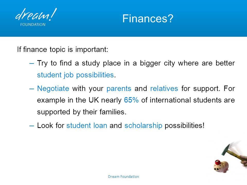 Dream Foundation Finances.