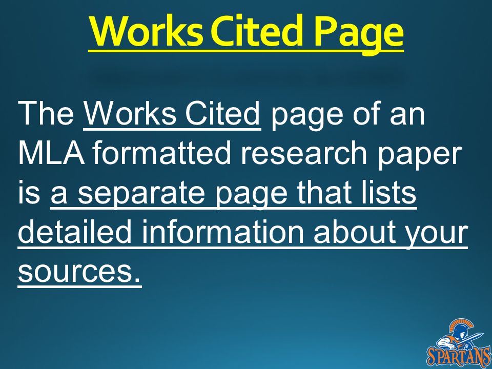 Research Paper Mla Works Cited Page S9