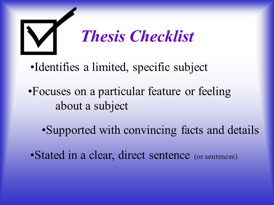 Thesis Research Paper