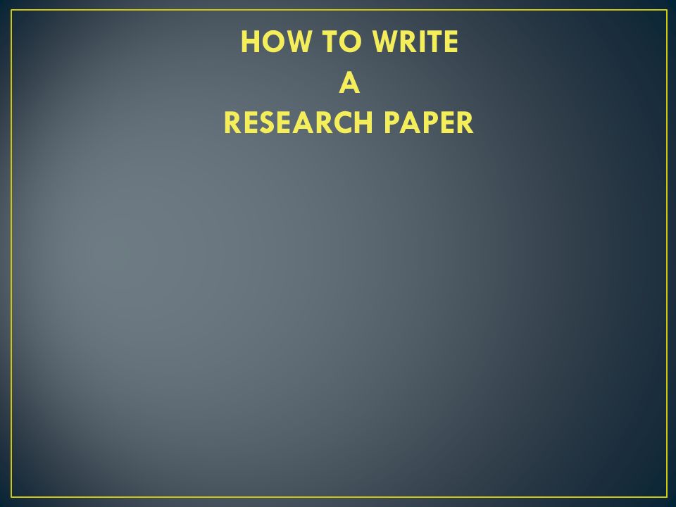 Choose topic research paper