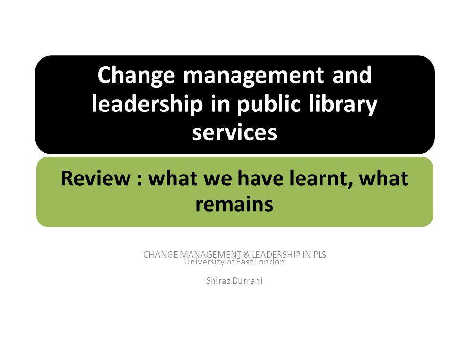 management and leadership presentation