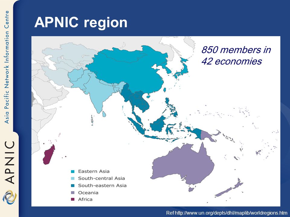 APNIC region Ref members in 42 economies