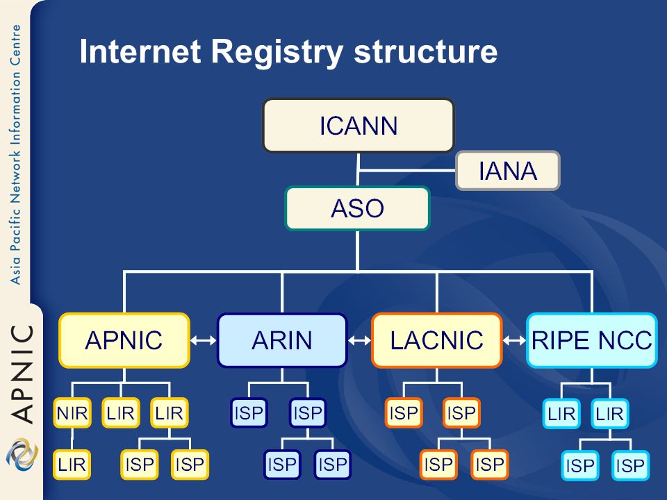 Internet Registry structure