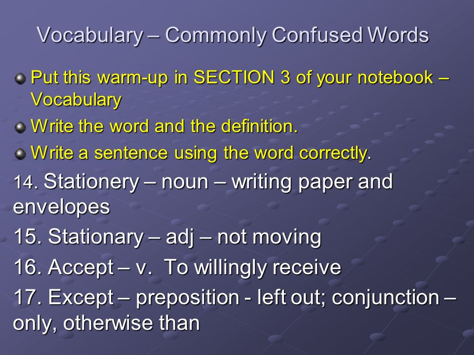 Vocabulary For Essay Writing