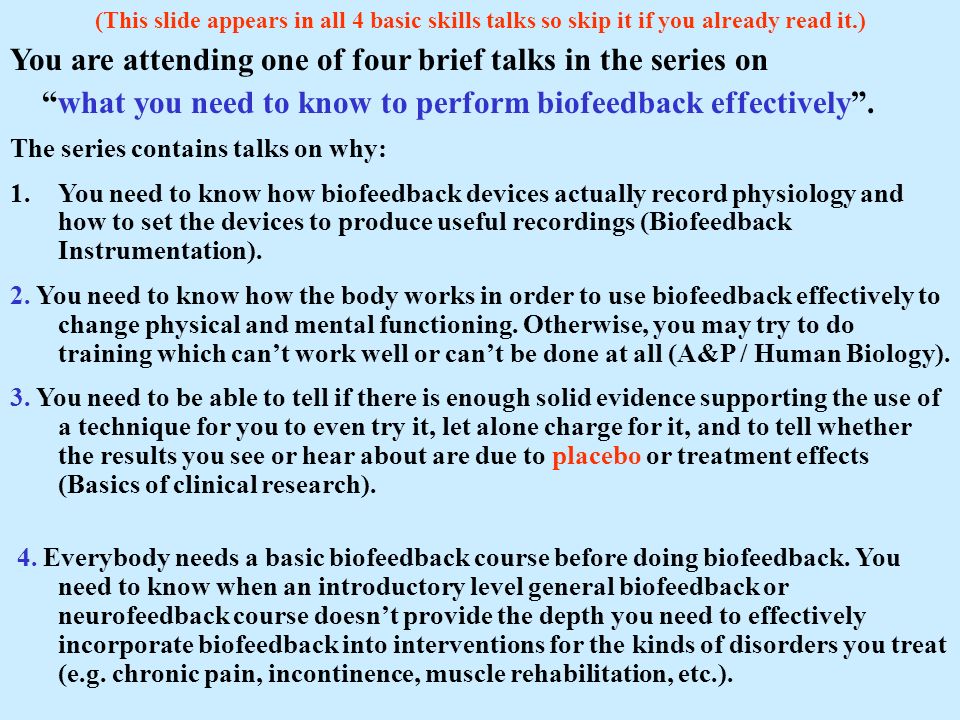 why should you take a biofeedback instrumentation course how biofeedback works