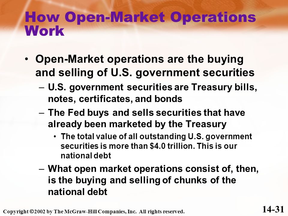 How Open-Market Operations Work Open-Market operations are the buying and selling of U.S.