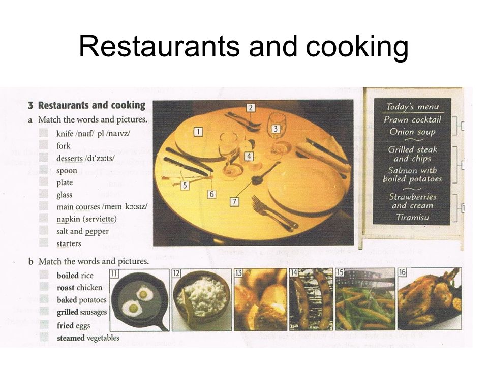 Restaurants and cooking