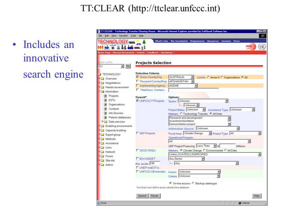 TT:CLEAR (  Includes an innovative search engine