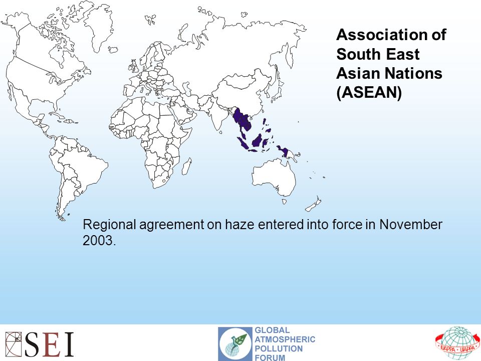 Association of South East Asian Nations (ASEAN) Regional agreement on haze entered into force in November 2003.