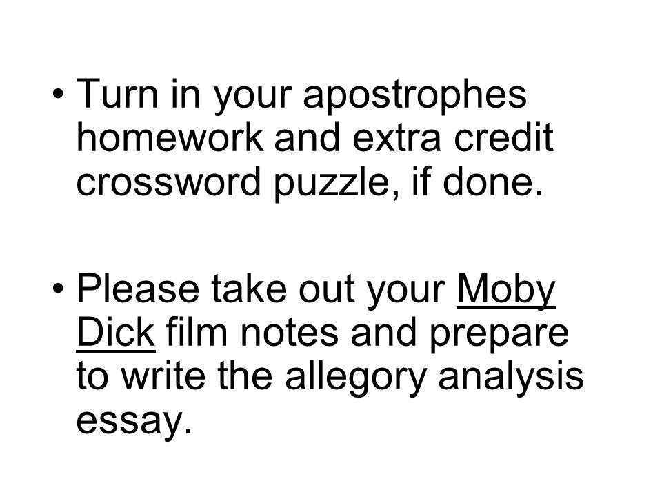 Turn In Your Homework