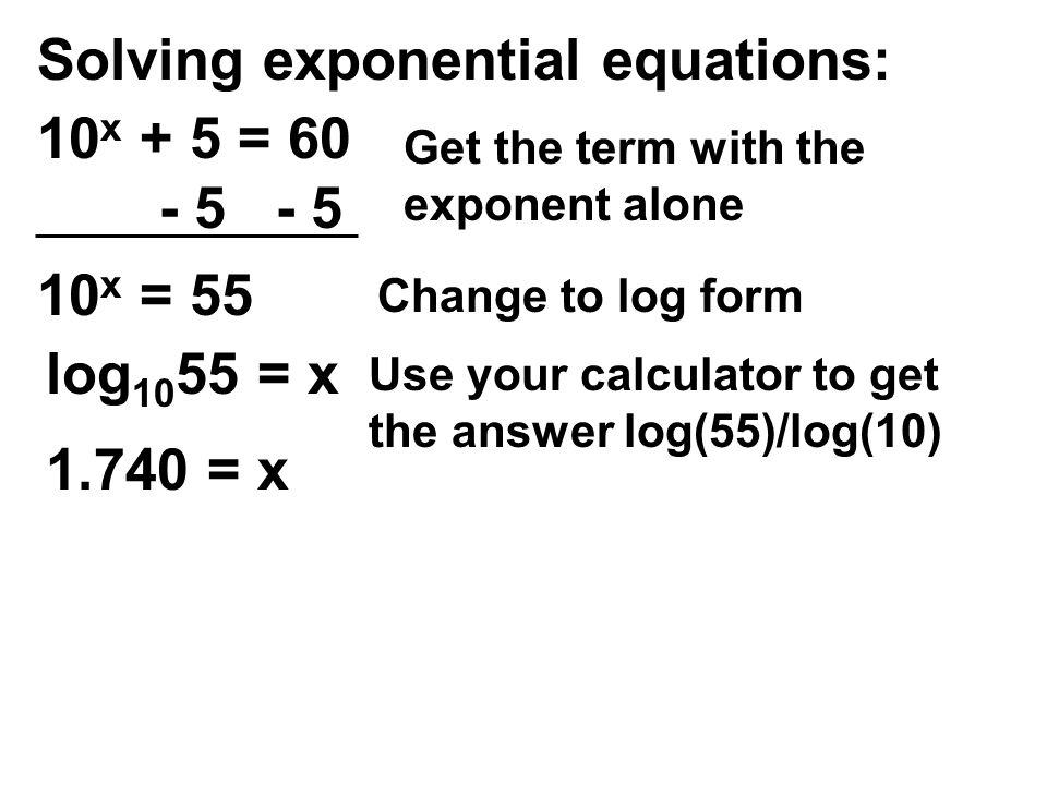 Exponential Equation Solving Calculator Talkchannels Solving Log And Exponential Equations We Have Solved Simple