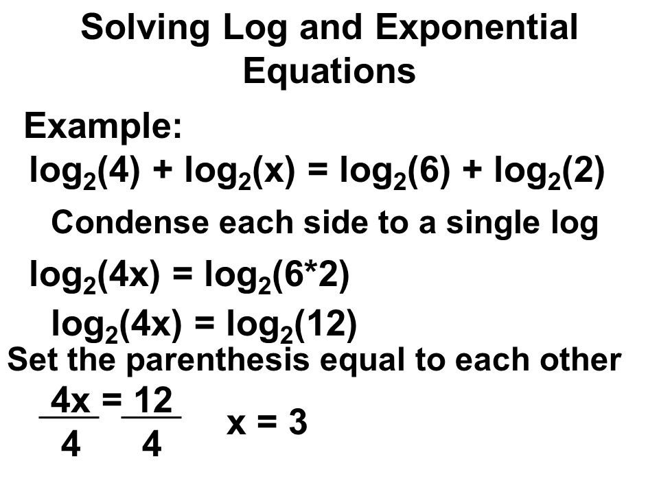 Solving Log And Exponential Equations We Have Solved Simple 2 Solving