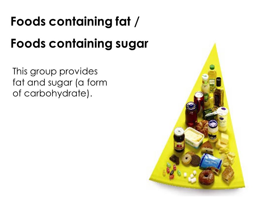 This group provides fat and sugar (a form of carbohydrate).