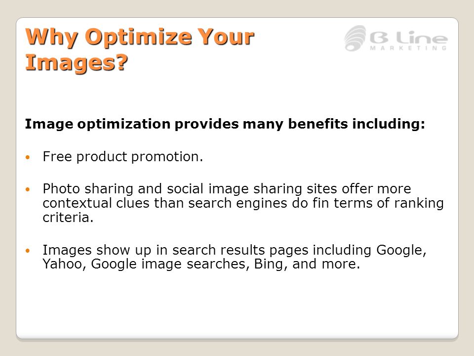 Why Optimize Your Images.