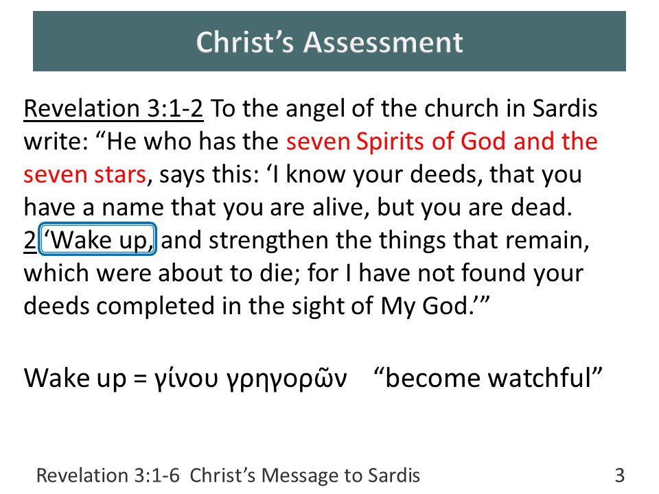 church of sardis in book of revelation