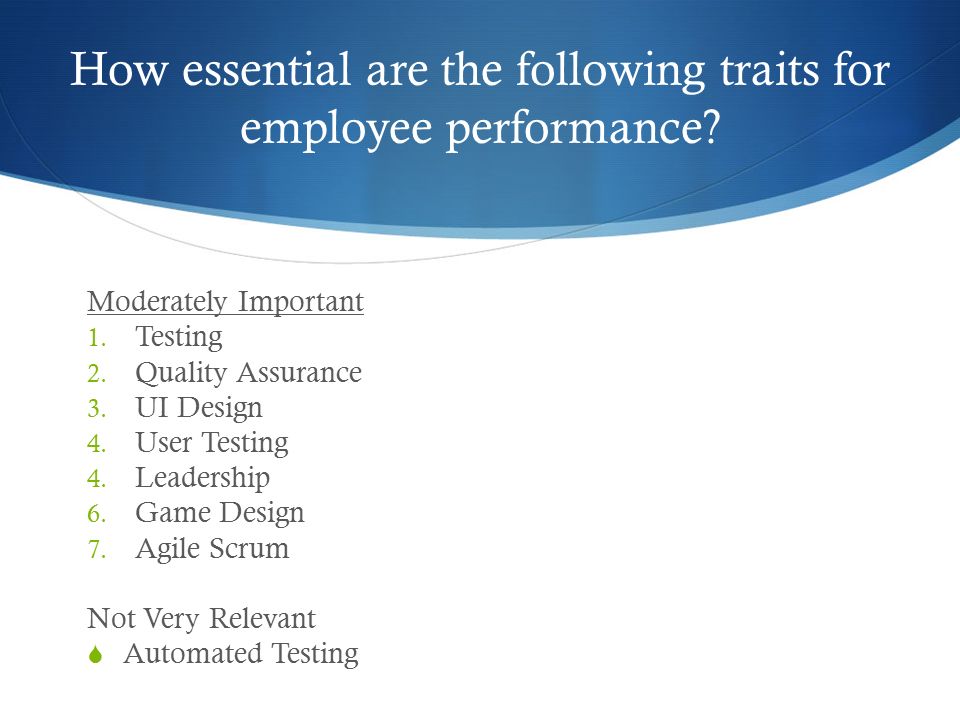 employee traits