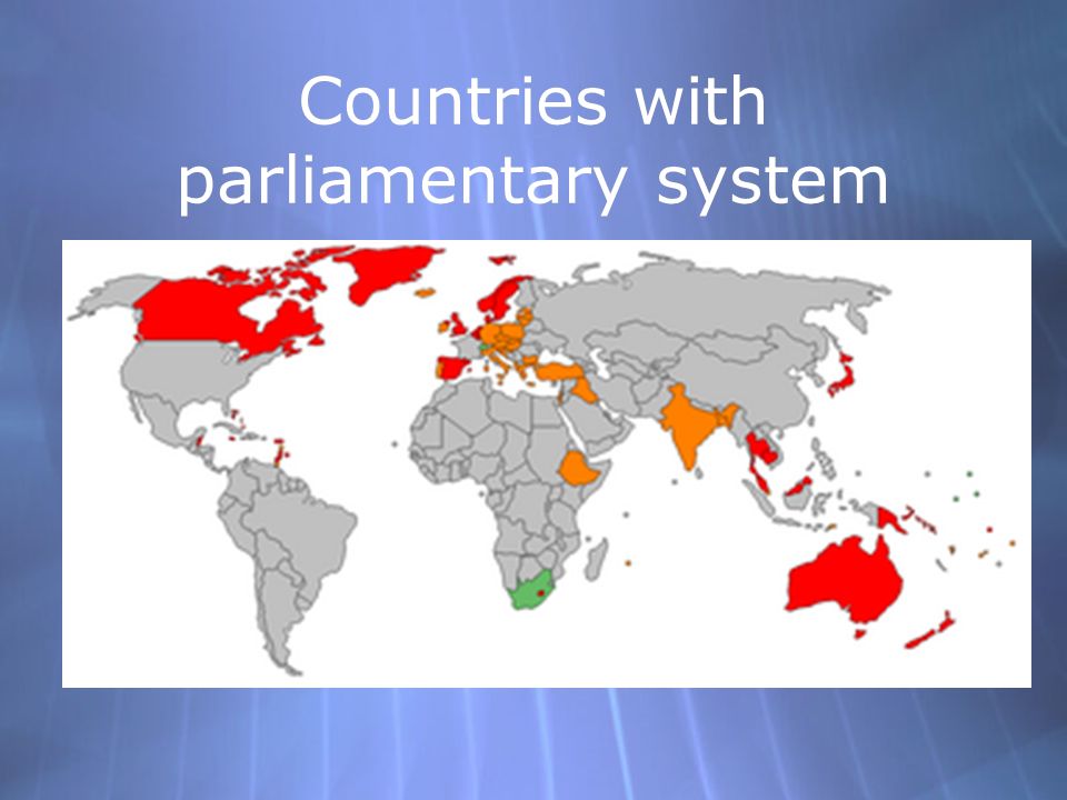 Countries with parliamentary system