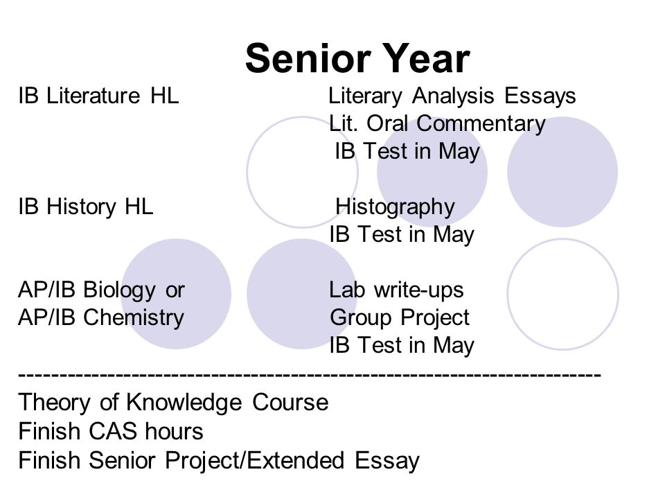 Senior Year IB Literature HL Literary Analysis Essays Lit.