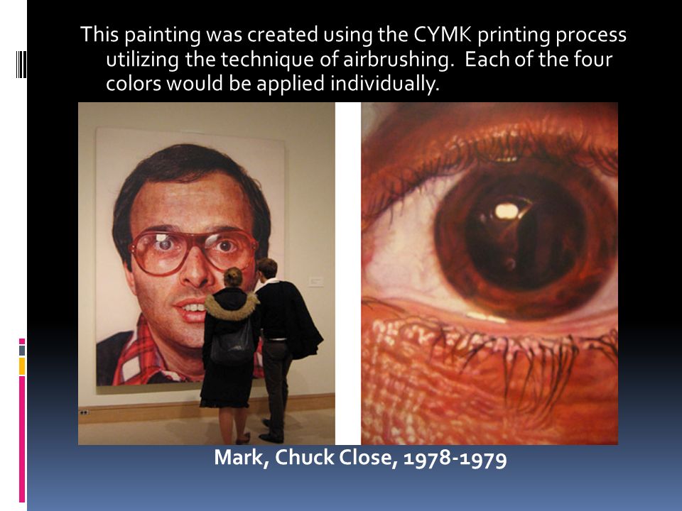 This painting was created using the CYMK printing process utilizing the technique of airbrushing.