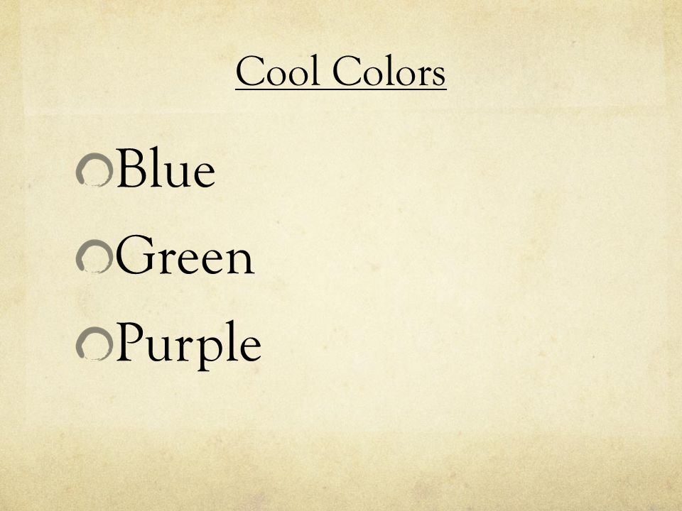 Cool Colors Blue Green Purple