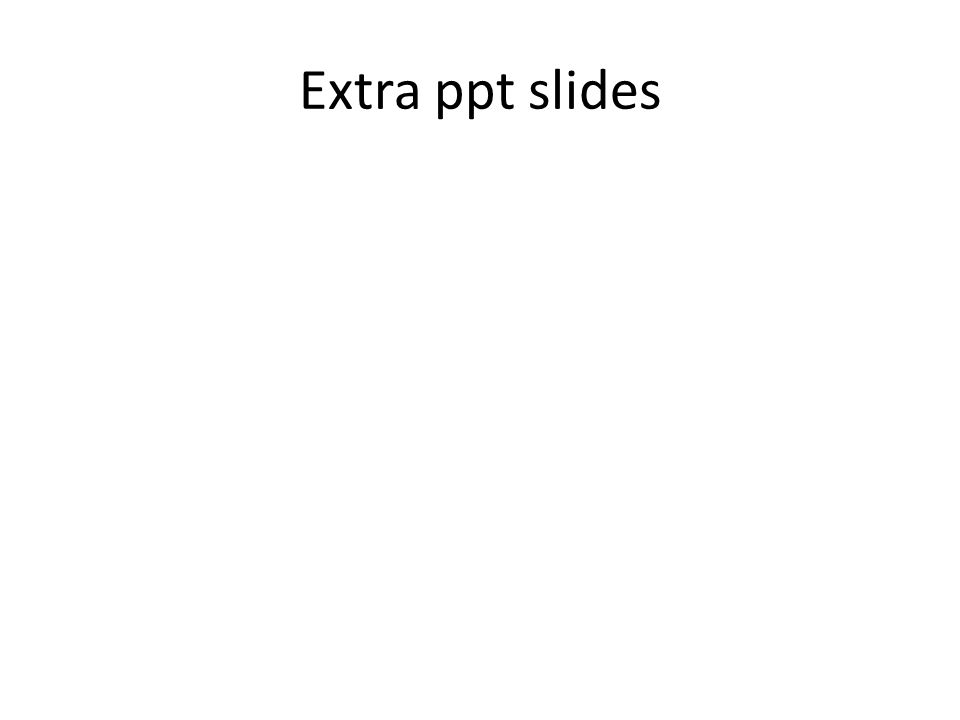 Extra ppt slides