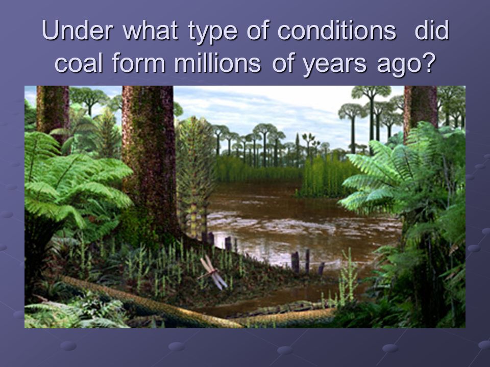 fossil fuels under what type of conditions did coal form millions how did coal form