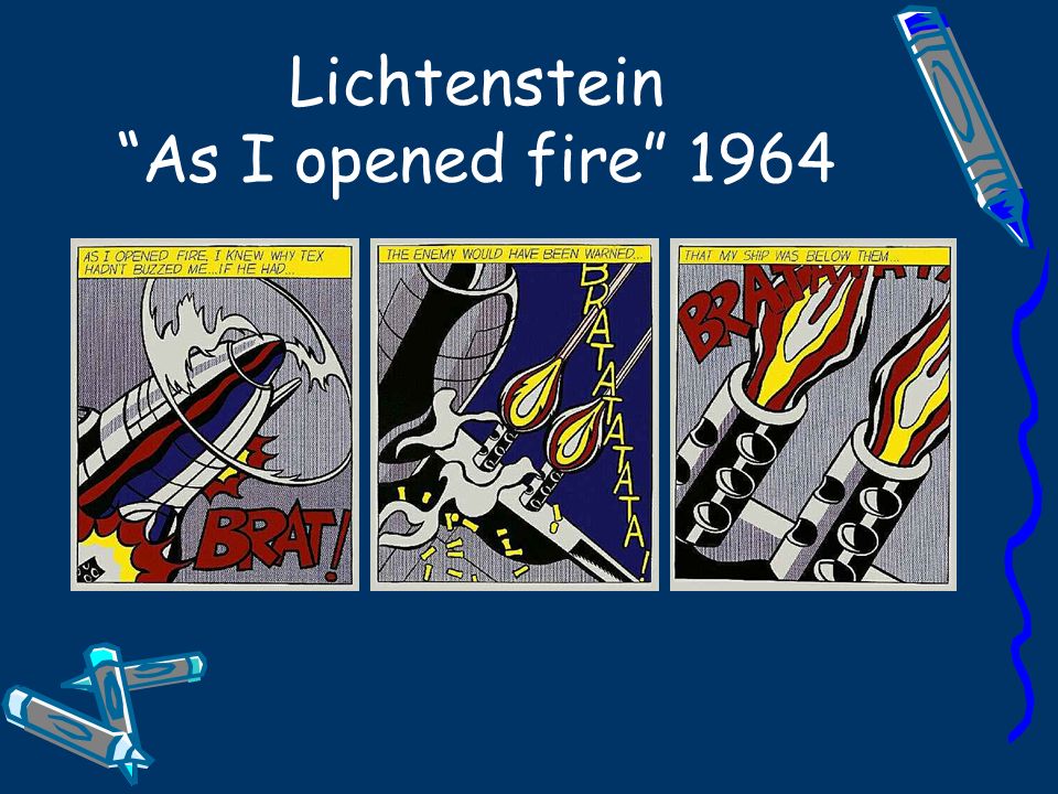 Lichtenstein As I opened fire 1964