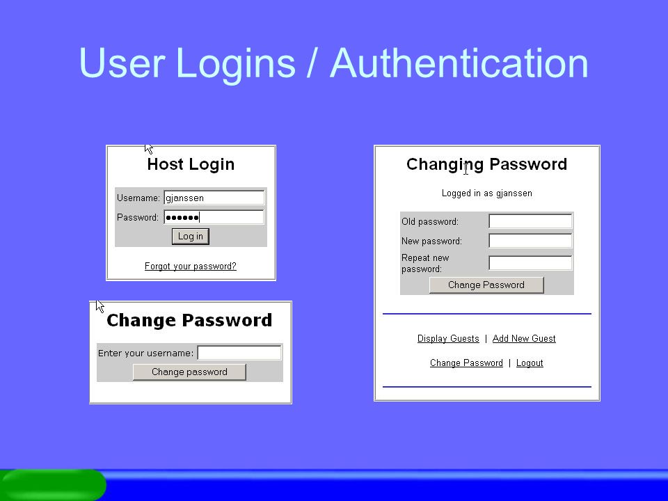 User Logins / Authentication