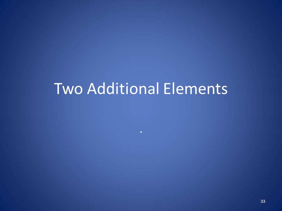 Two Additional Elements. 33