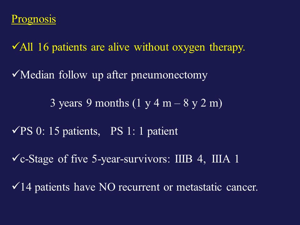 Prognosis All 16 patients are alive without oxygen therapy.