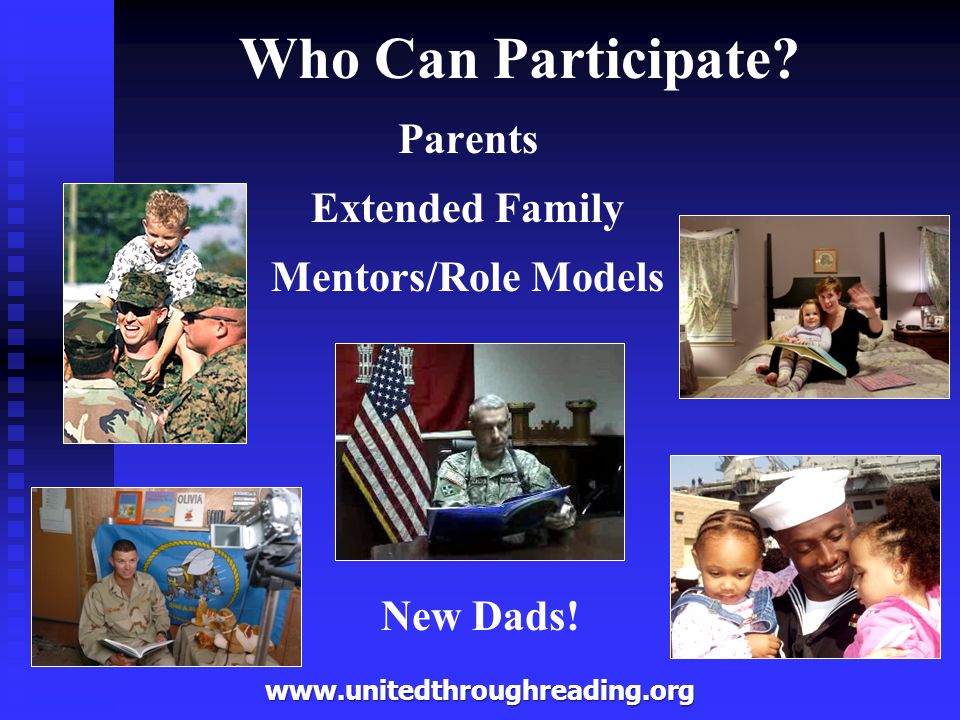 Parents Extended Family Mentors/Role Models Who Can Participate.