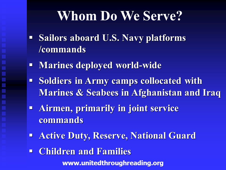 Whom Do We Serve.  Sailors aboard U.S.