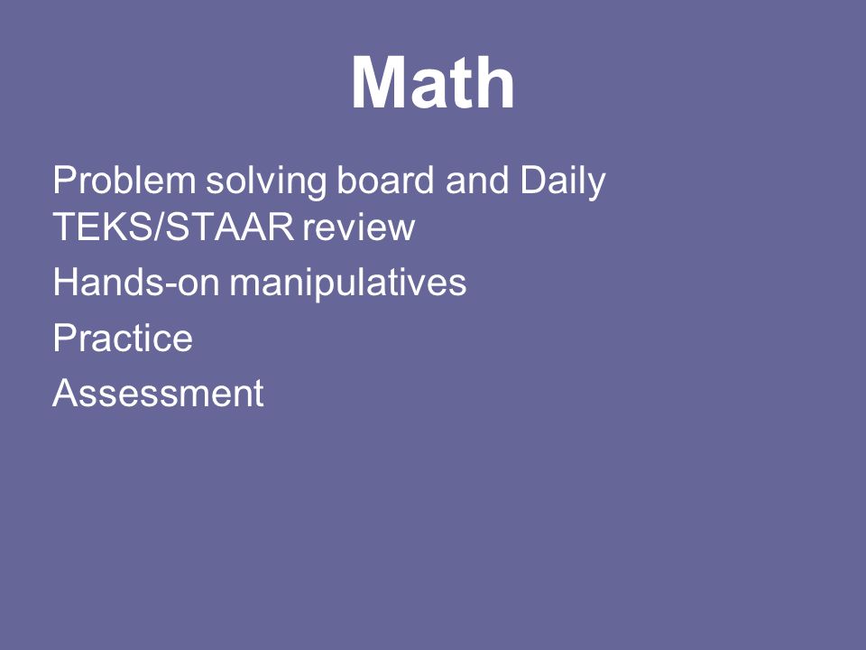 Math Problem solving board and Daily TEKS/STAAR review Hands-on manipulatives Practice Assessment