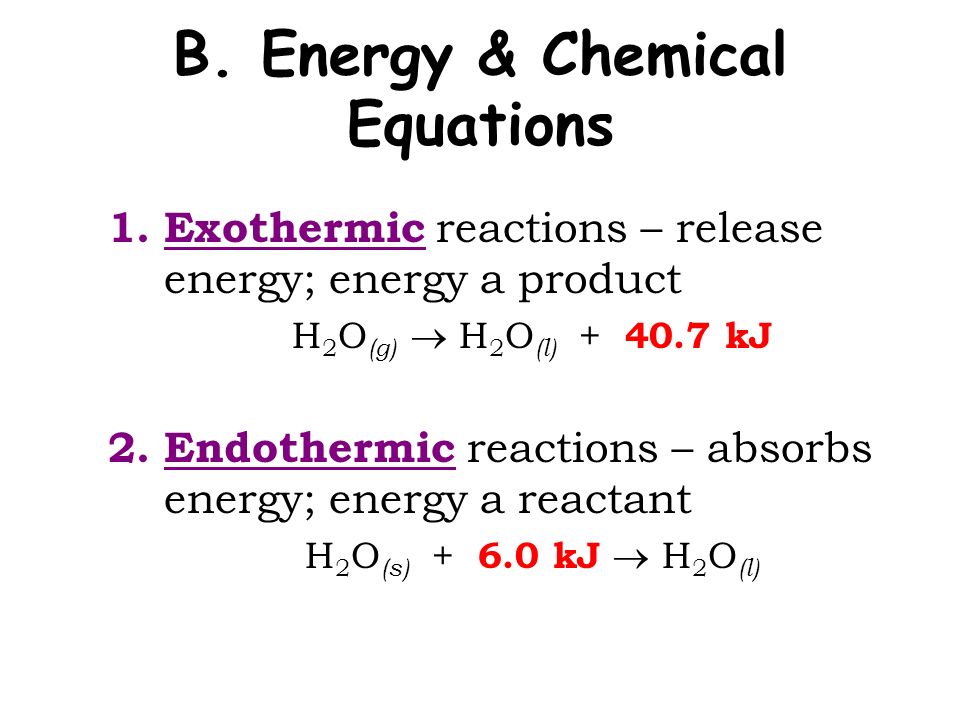 Endothermic Reaction Examples Equations Talkchannels Exothermic Equation Gallery