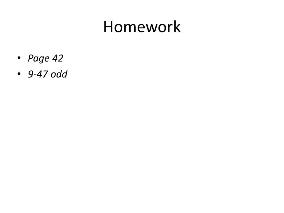 Homework Page odd