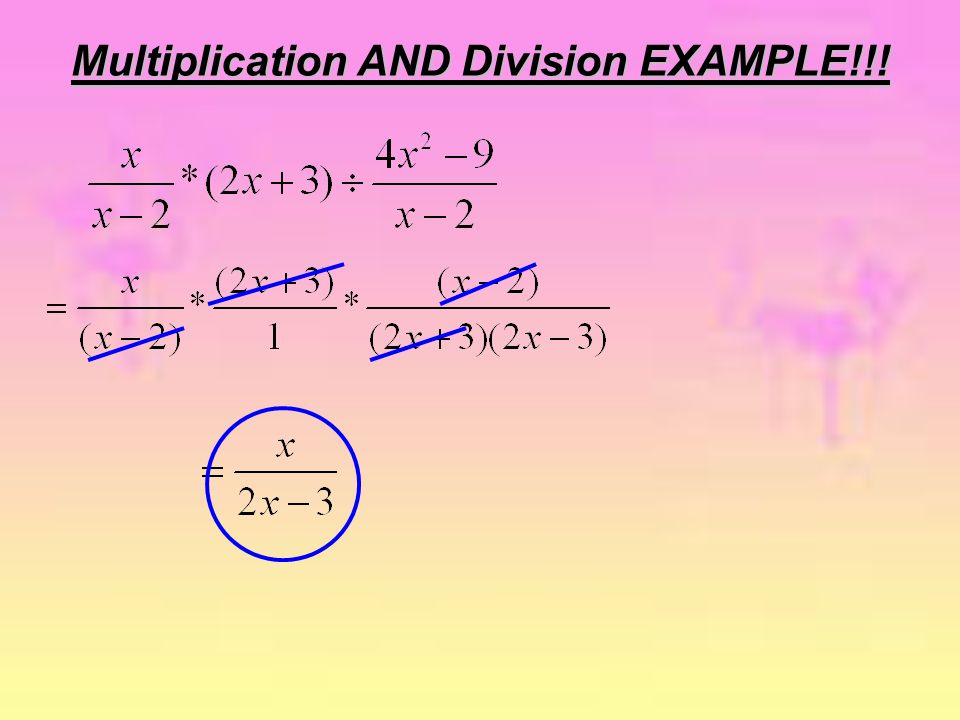 Multiplication AND Division EXAMPLE!!!