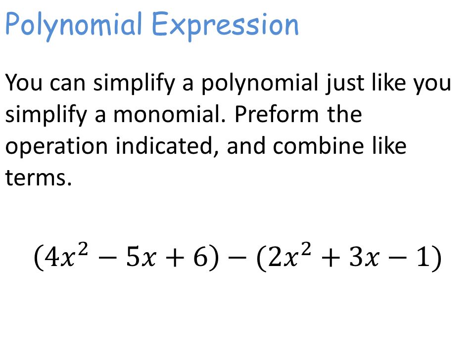 Polynomial Expression