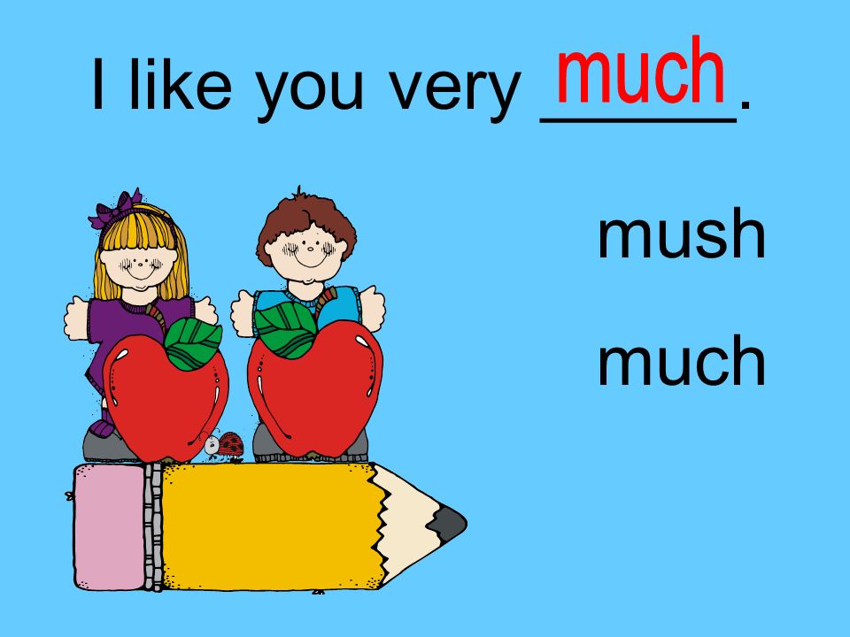 I like you very _____. mush much