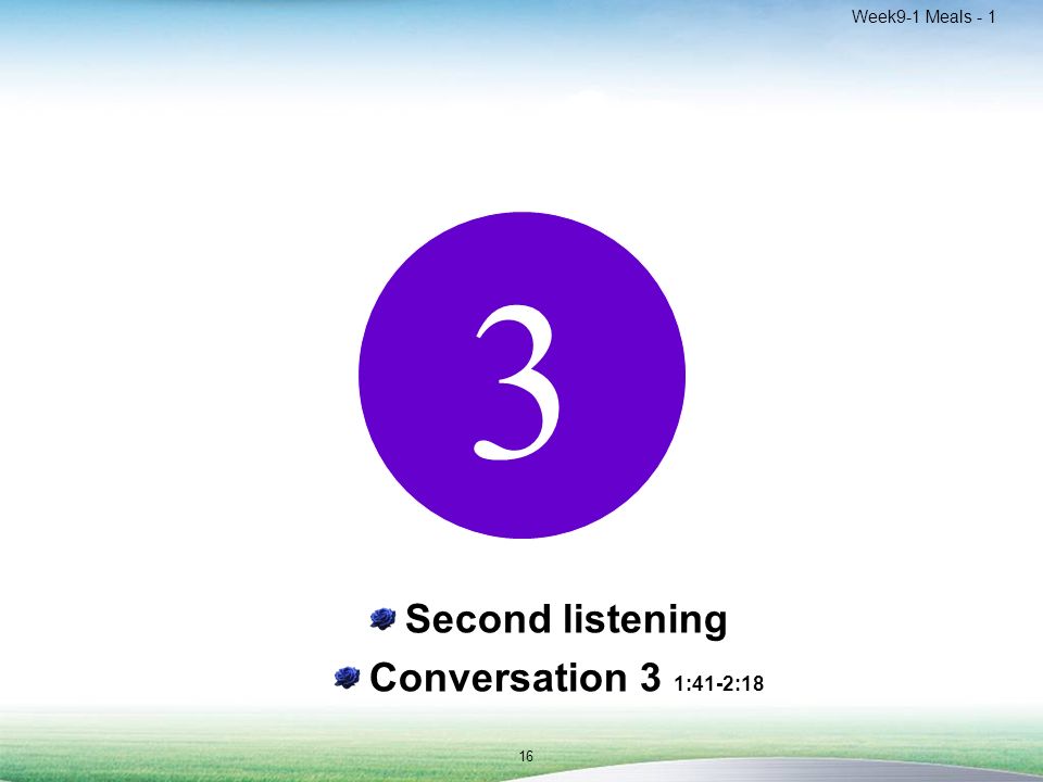 Week9-1 Meals Second listening Conversation 3 1:41-2:18