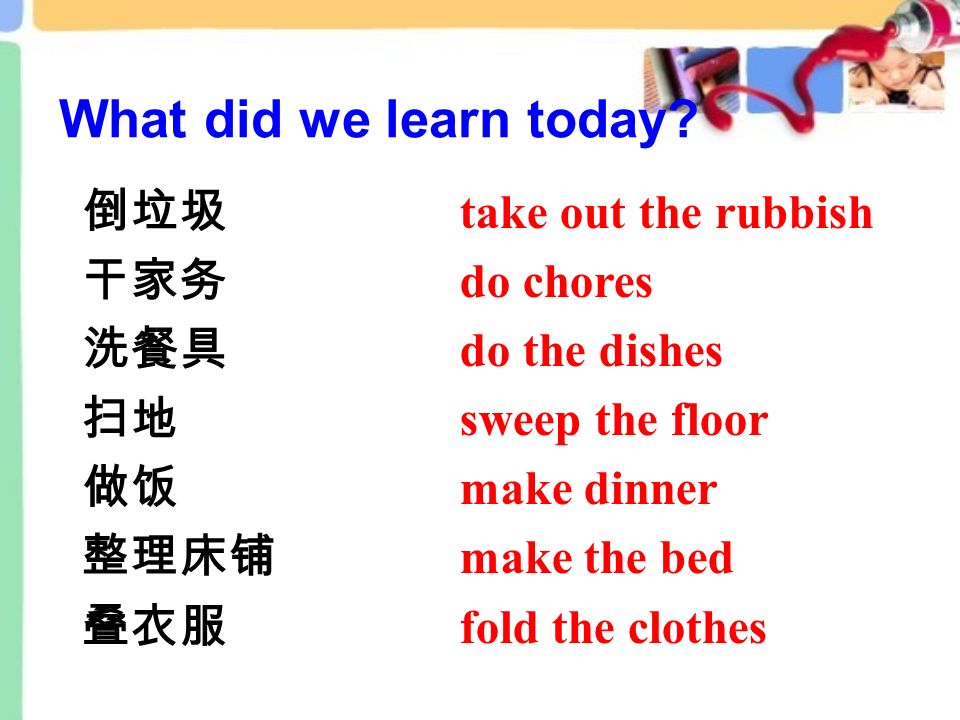 What did we learn today.