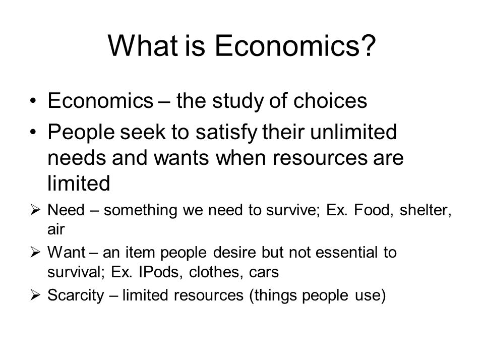 What is Economics.