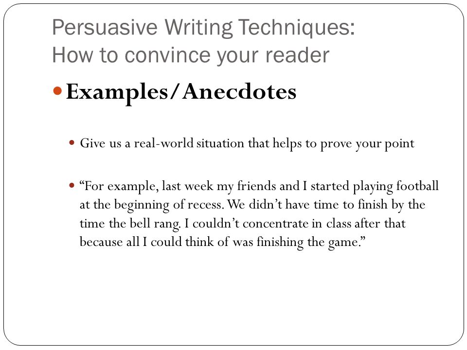 anecdotes example for essays