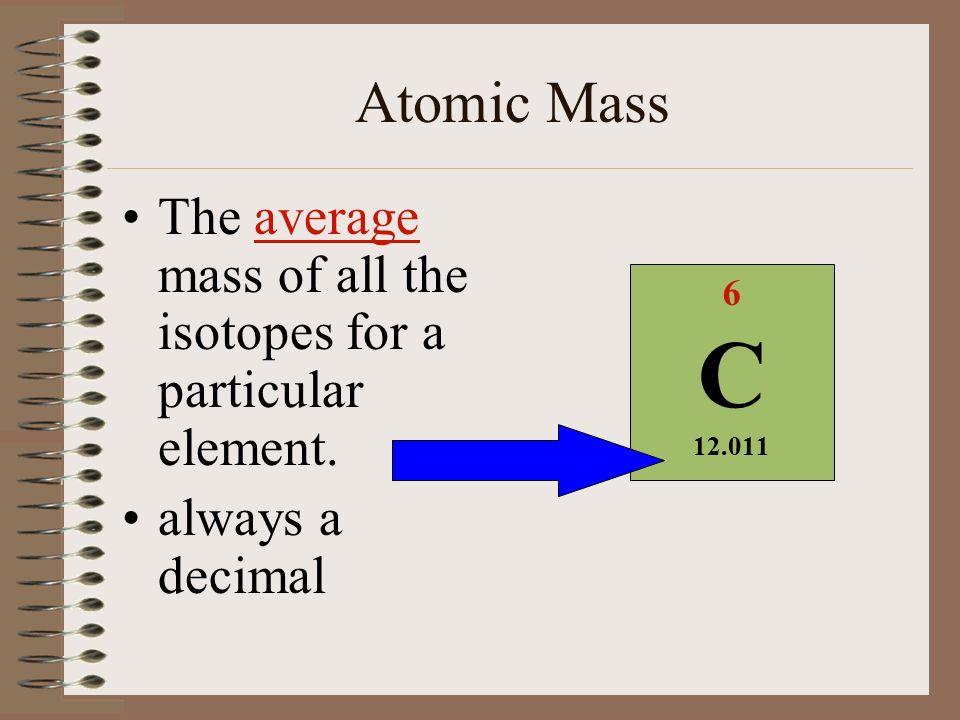 Mass Number =the sum of the PROTONS and NEUTRONS in the nucleus of an atom Example: What is the mass number of a nitrogen atom with 8 neutrons.