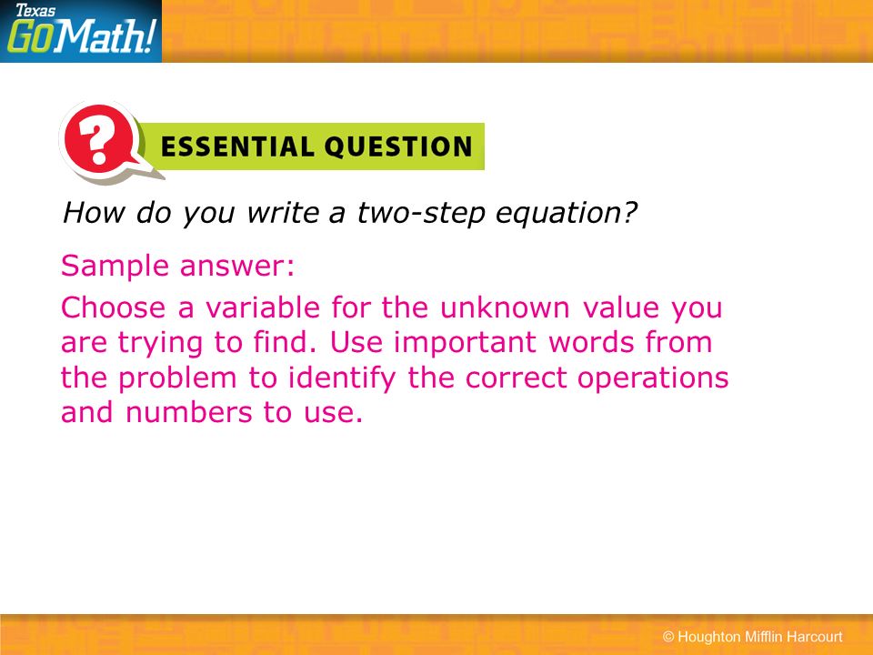 Lesson How Do You Write A Two Step Equation Writing How Do You Write A Two Step Equation