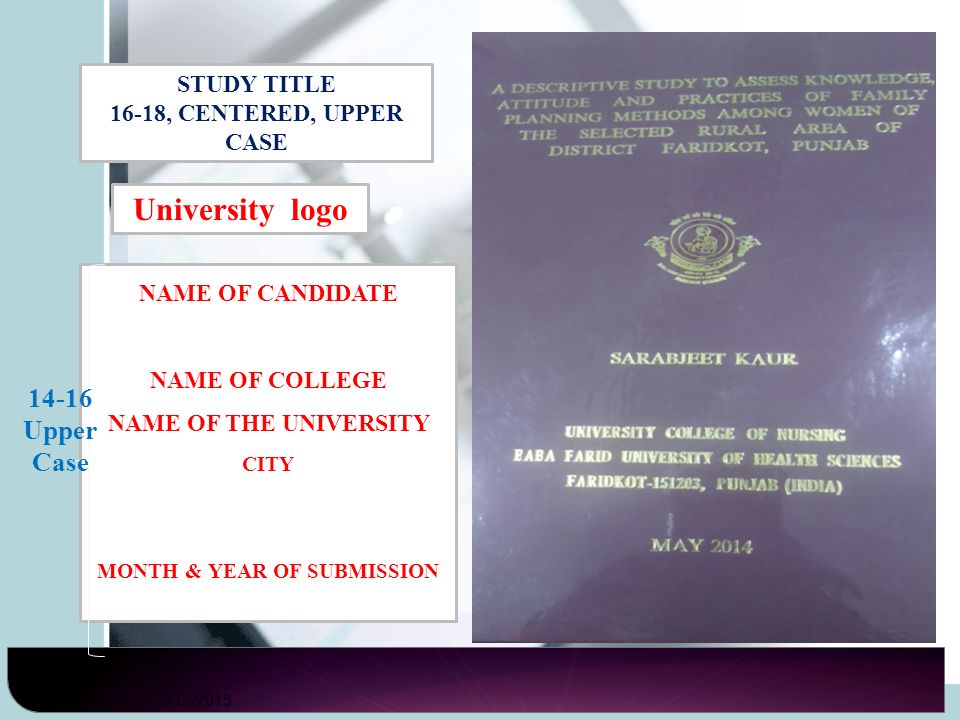 A Dissertation Submitted In Partial Fulfilment Of The Requirements