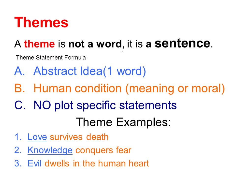 the word theme