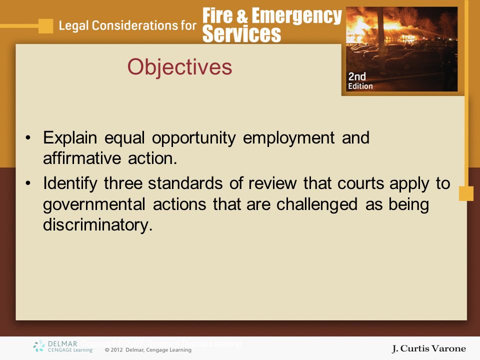 Copyright © 2007 Thomson Delmar Learning Explain equal opportunity employment and affirmative action.