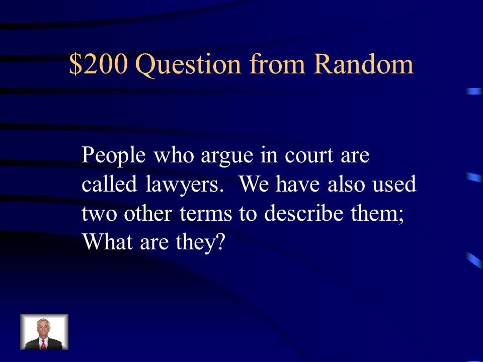 $100 Answer from Random Double Jeopardy