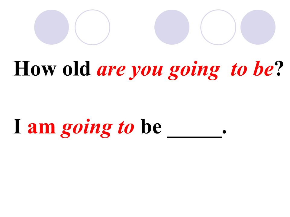 How old are you going to be I am going to be _____.